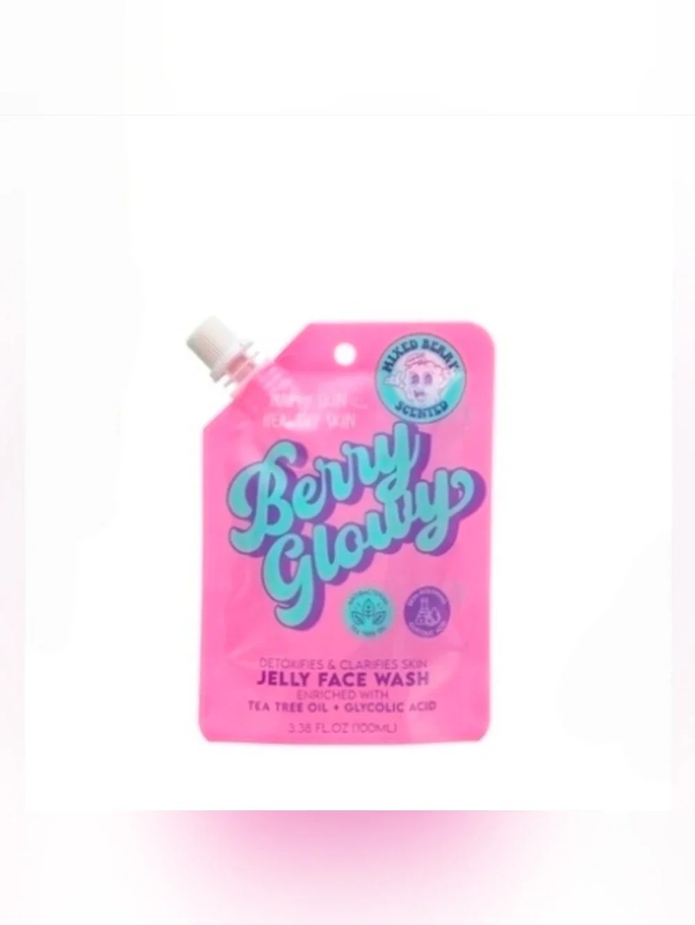 Berry Glowy Jelly Face Wash – Tea Tree Oil + Glycolic Acid 3.38fl Oz